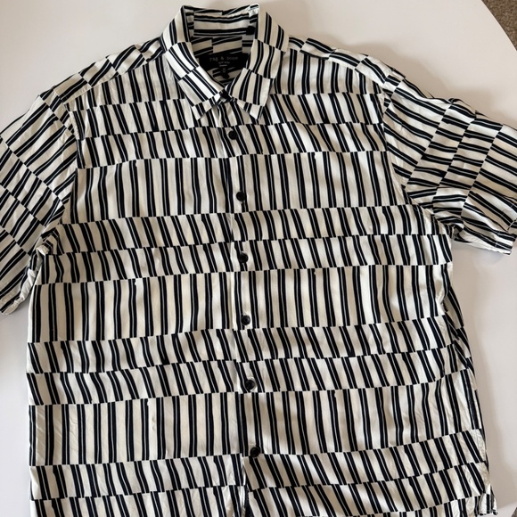 Men's Rag & Bone Short Sleeve Camp Shirt - M - Picture 1 of 4
